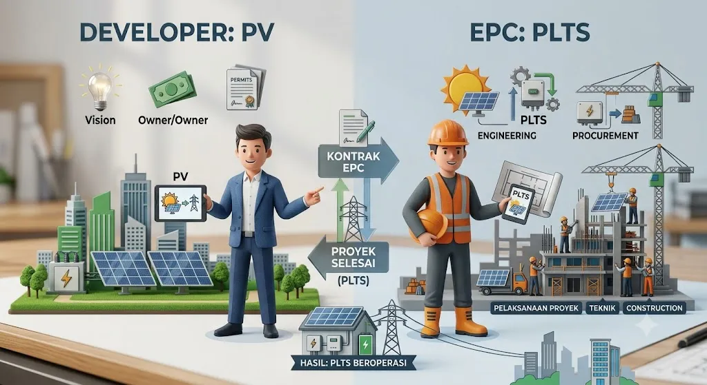 Mengenal DEVELOPER dan EPC dalam proyek PLTS